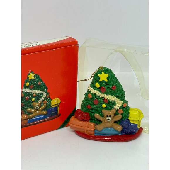 VTG Memories of Christmas Teddy Bear Tree Ornament Box – Holiday Collectible - Picture 6 of 8